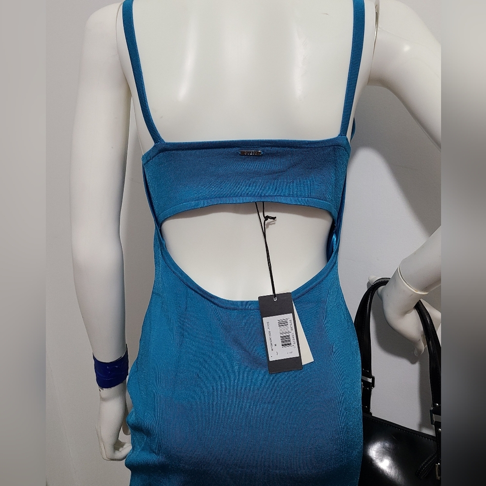 New - GUESS- Womens Medium Shift Dress Blue Bodycon Mini Dress